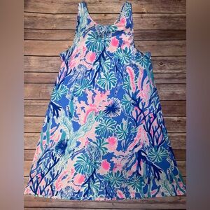 EUC Lilly Pulitzer Kristen Dress Multi Jet Stream sz Large